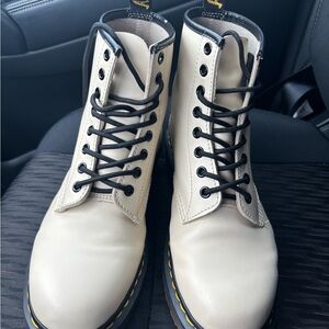 Dr. Martens Cream Combat Boots